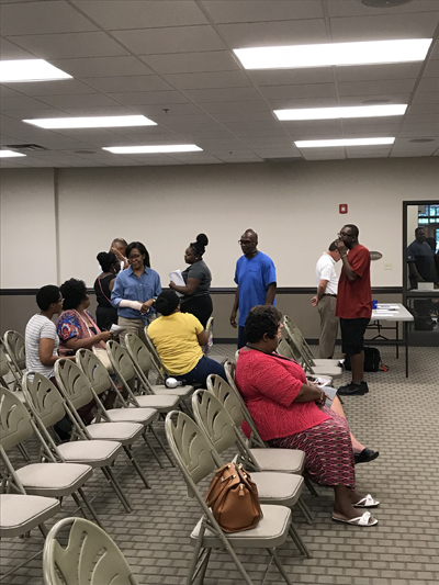 Dozens of people attend a meeting about the proposed Bransford Community Center in Springfield